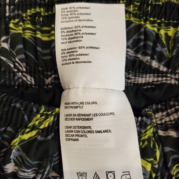 Speedo Boys Swim Trunk Board Short Black Shark  Size M 10 12 - Picture 7 of 7